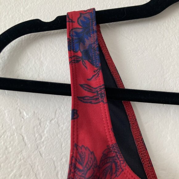 Free People Movement Ashford Lose Control Bra Red Floral Workout Errands XS - Picture 3 of 11